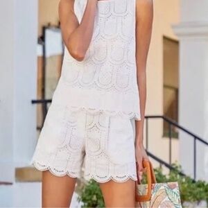 NWT J McLaughlin White Eyelet Lace Brady Shorts 0